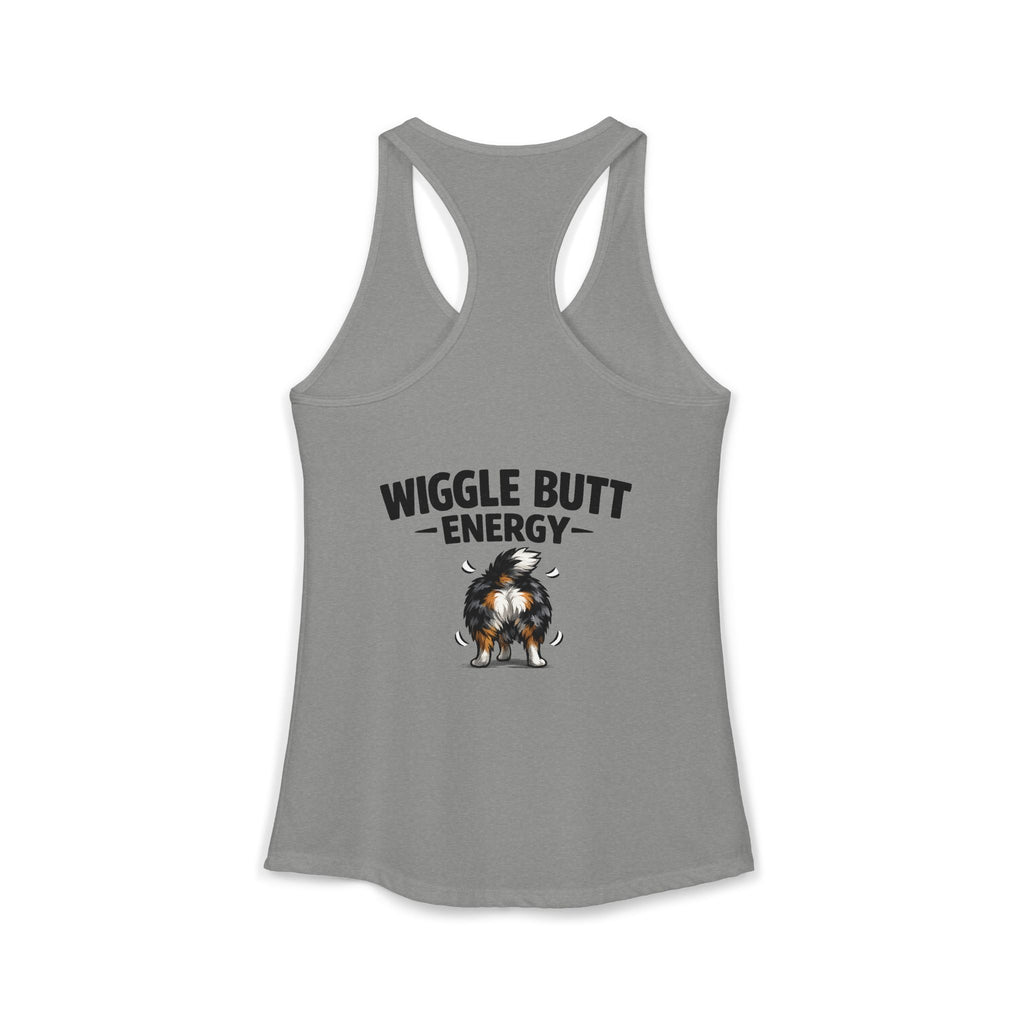 Wiggle Butt Energy Australian Shepherd Racerback Tank