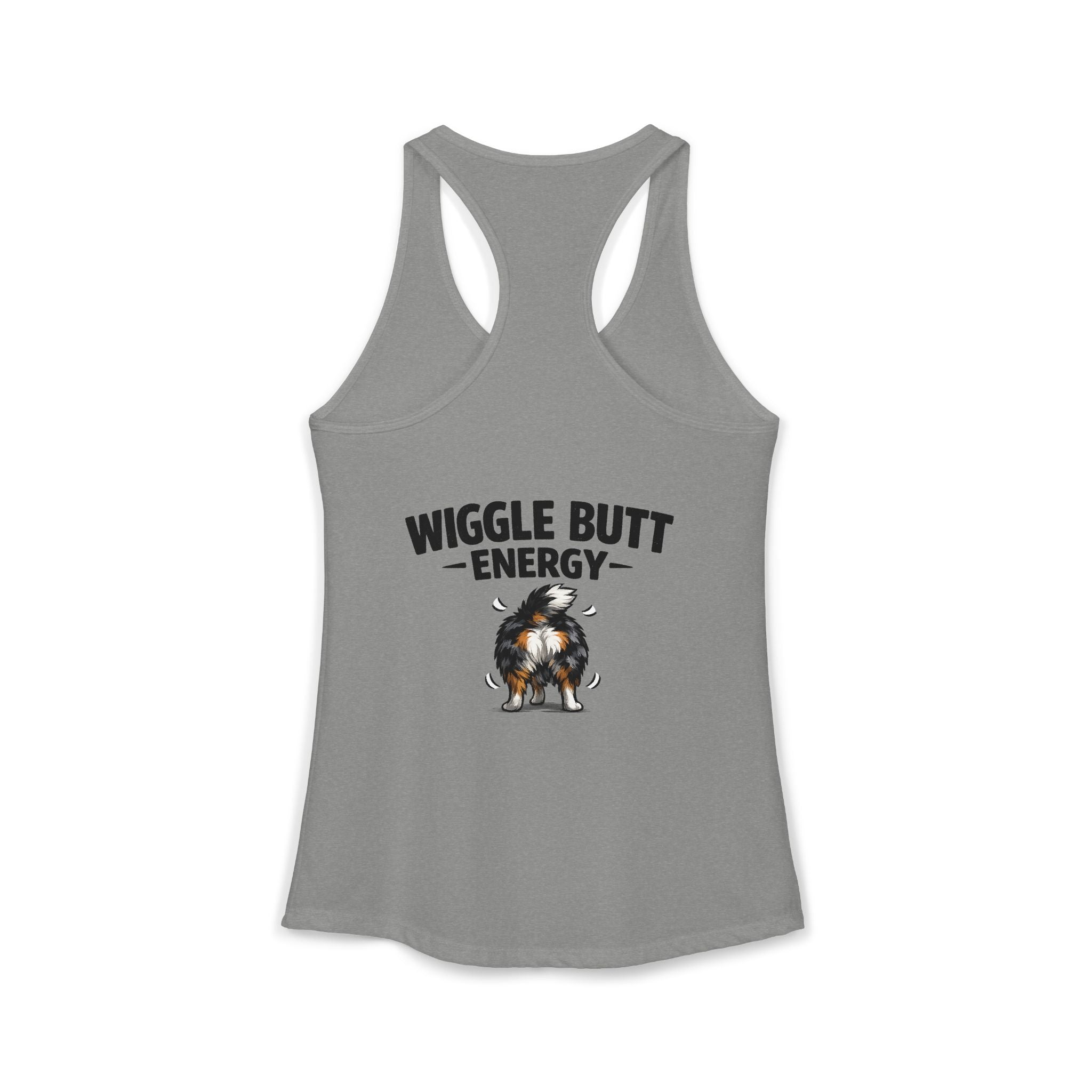 Wiggle Butt Energy Australian Shepherd Racerback Tank