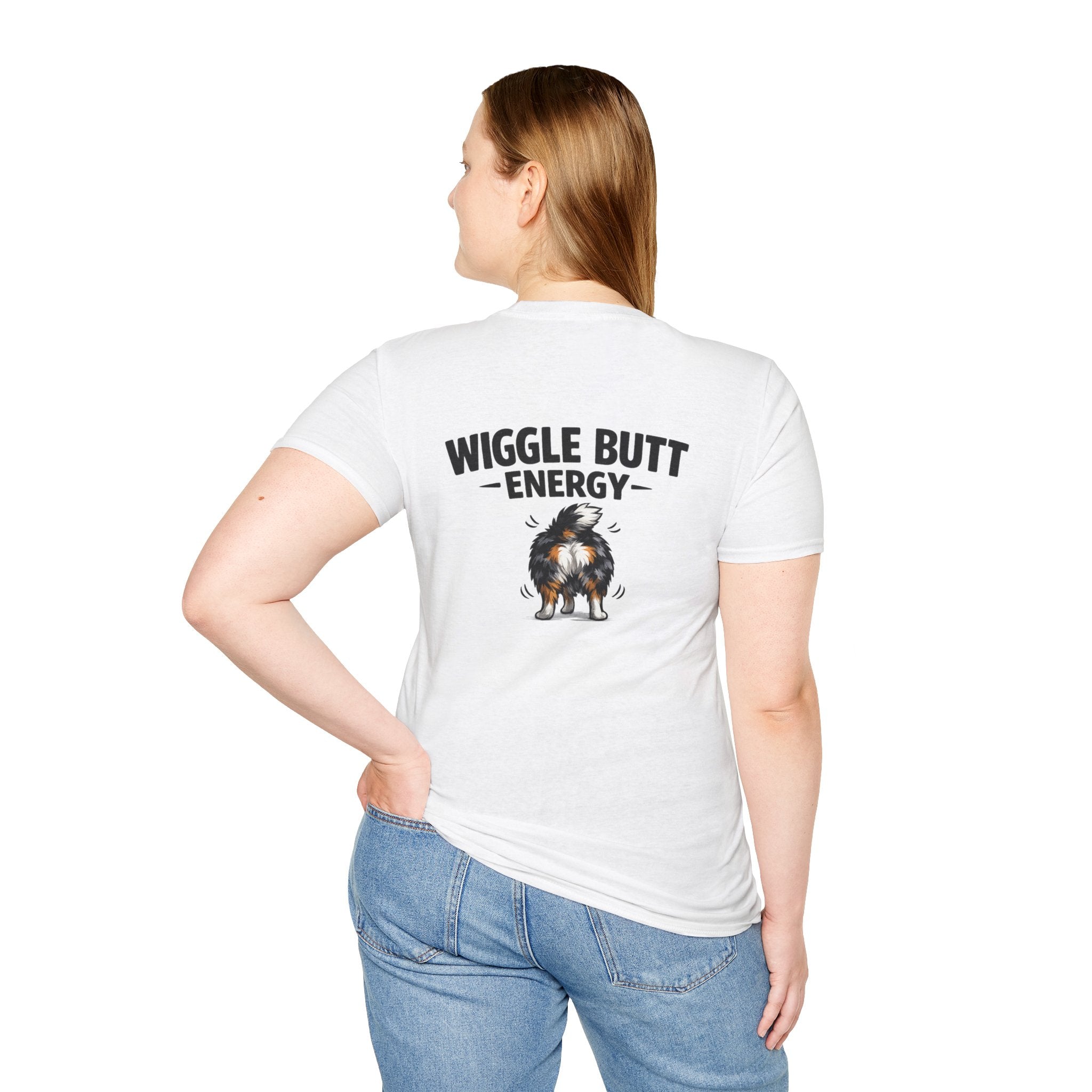 Wiggle Butt Energy Australian Shepherd T-Shirt — Funny Dog Lover Gift