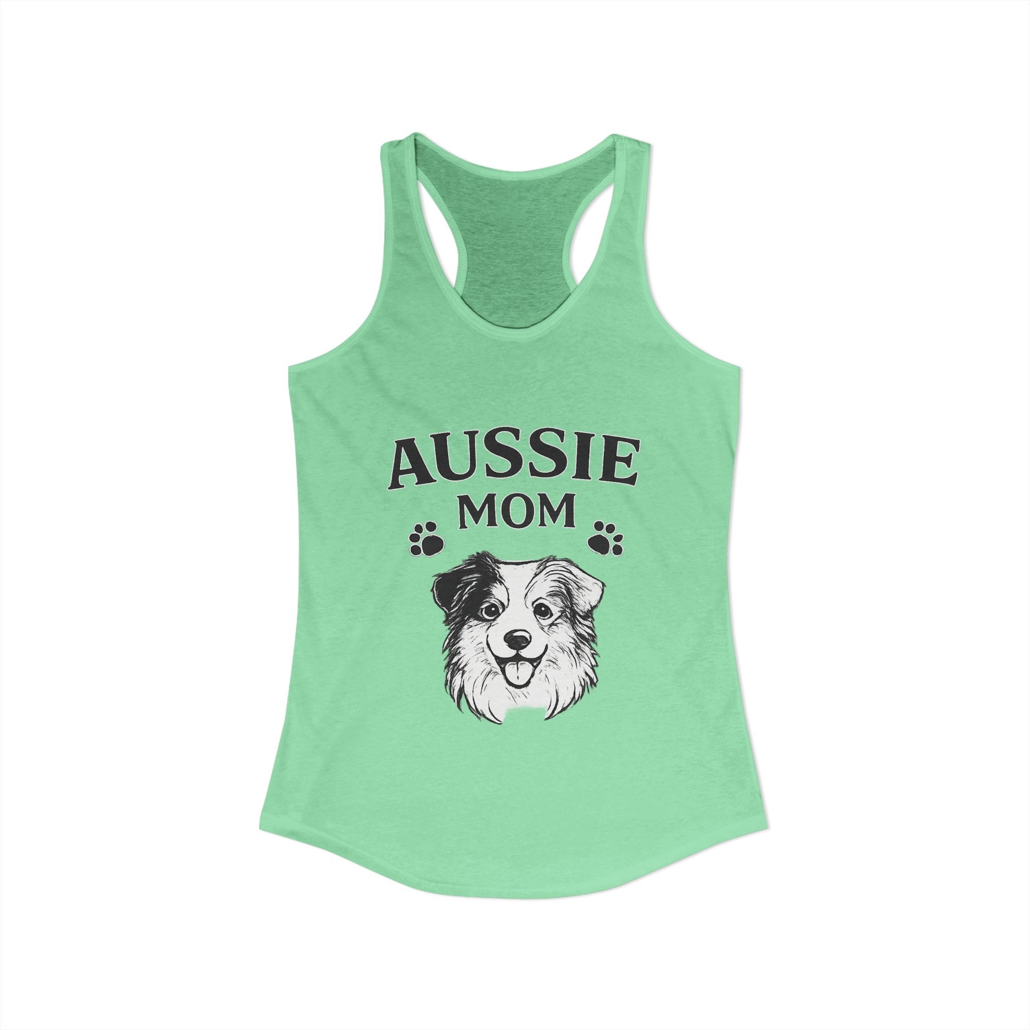 Australian Shepherd Mom Racerback Tank — Cute Aussie Dog Mom Tank Top