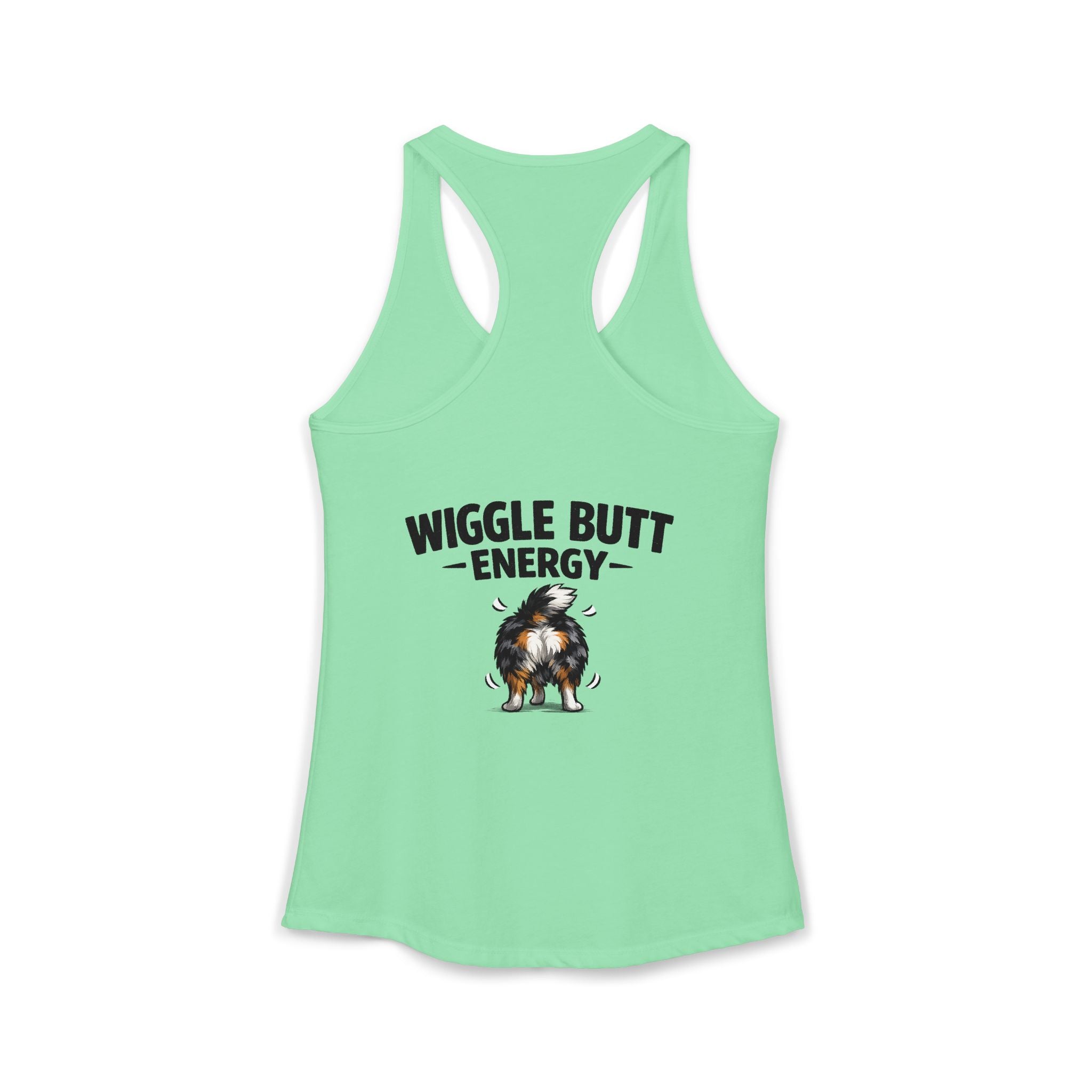Wiggle Butt Energy Australian Shepherd Racerback Tank