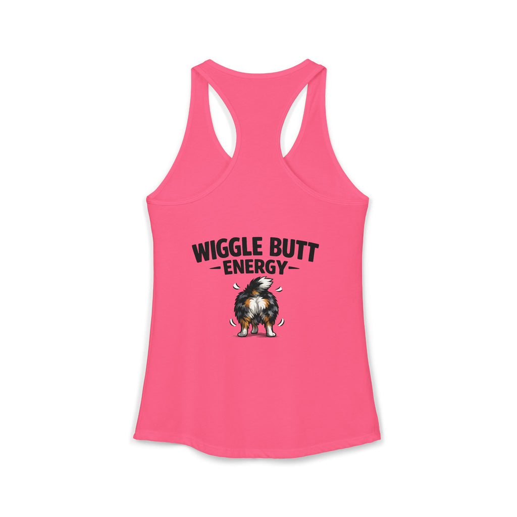 Wiggle Butt Energy Australian Shepherd Racerback Tank