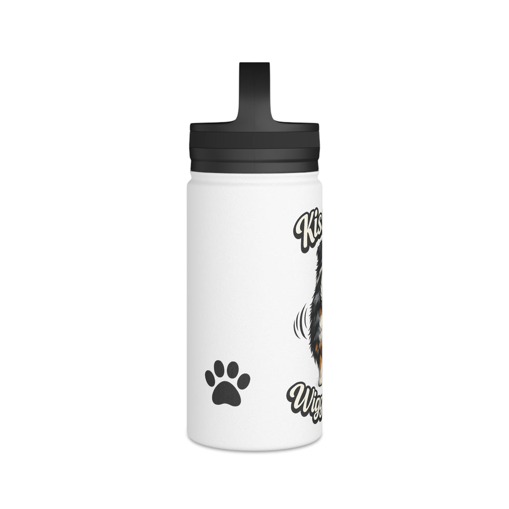 Kiss My Wiggle Butt Water Bottle | Aussie Dog Lover Gift | Australian Shepherd Funny Bottle | Dog Mom/Dad Hydration Bottle