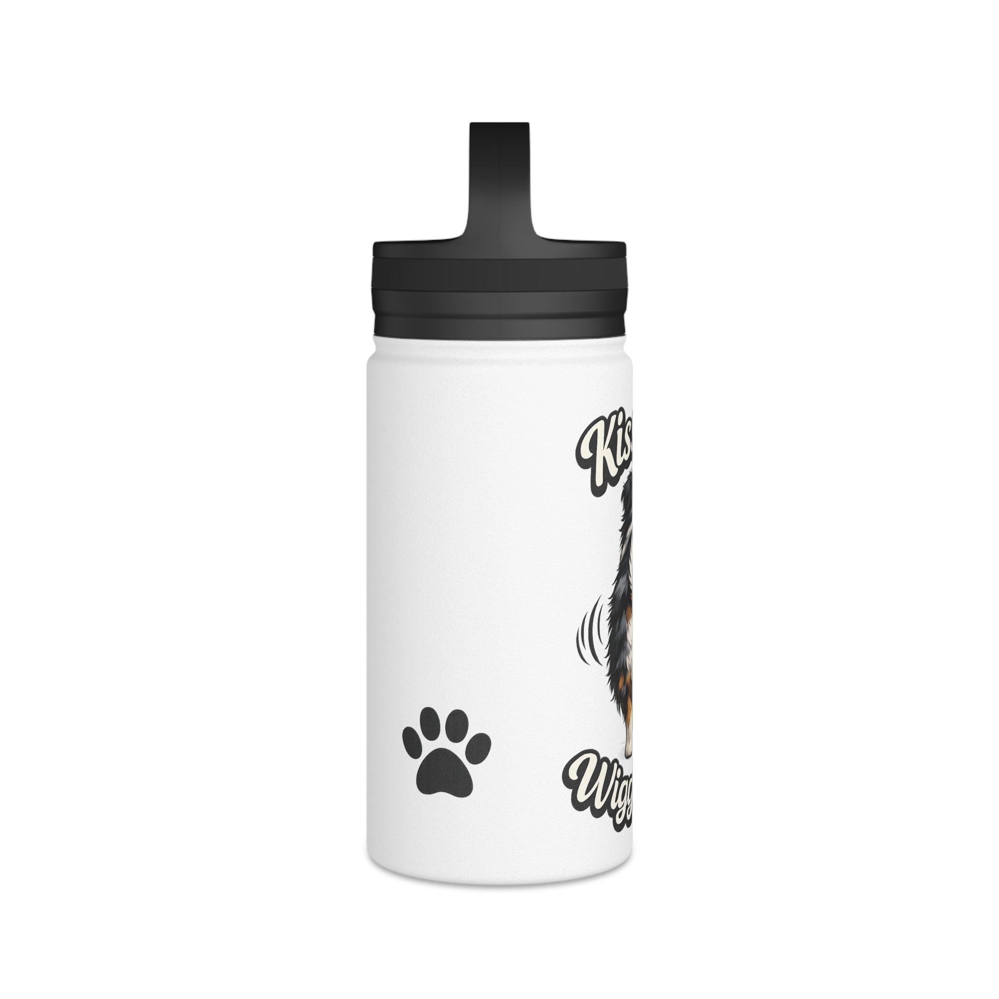 Kiss My Wiggle Butt Water Bottle | Aussie Dog Lover Gift | Australian Shepherd Funny Bottle | Dog Mom/Dad Hydration Bottle