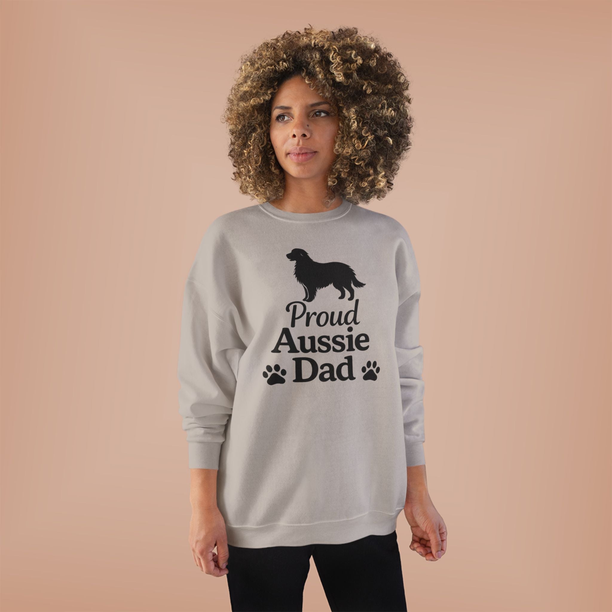 Proud Aussie Dad Sweatshirt – Australian Shepherd Dog Dad Gift, Aussie Owner Crewneck, Dog Lover Pullover