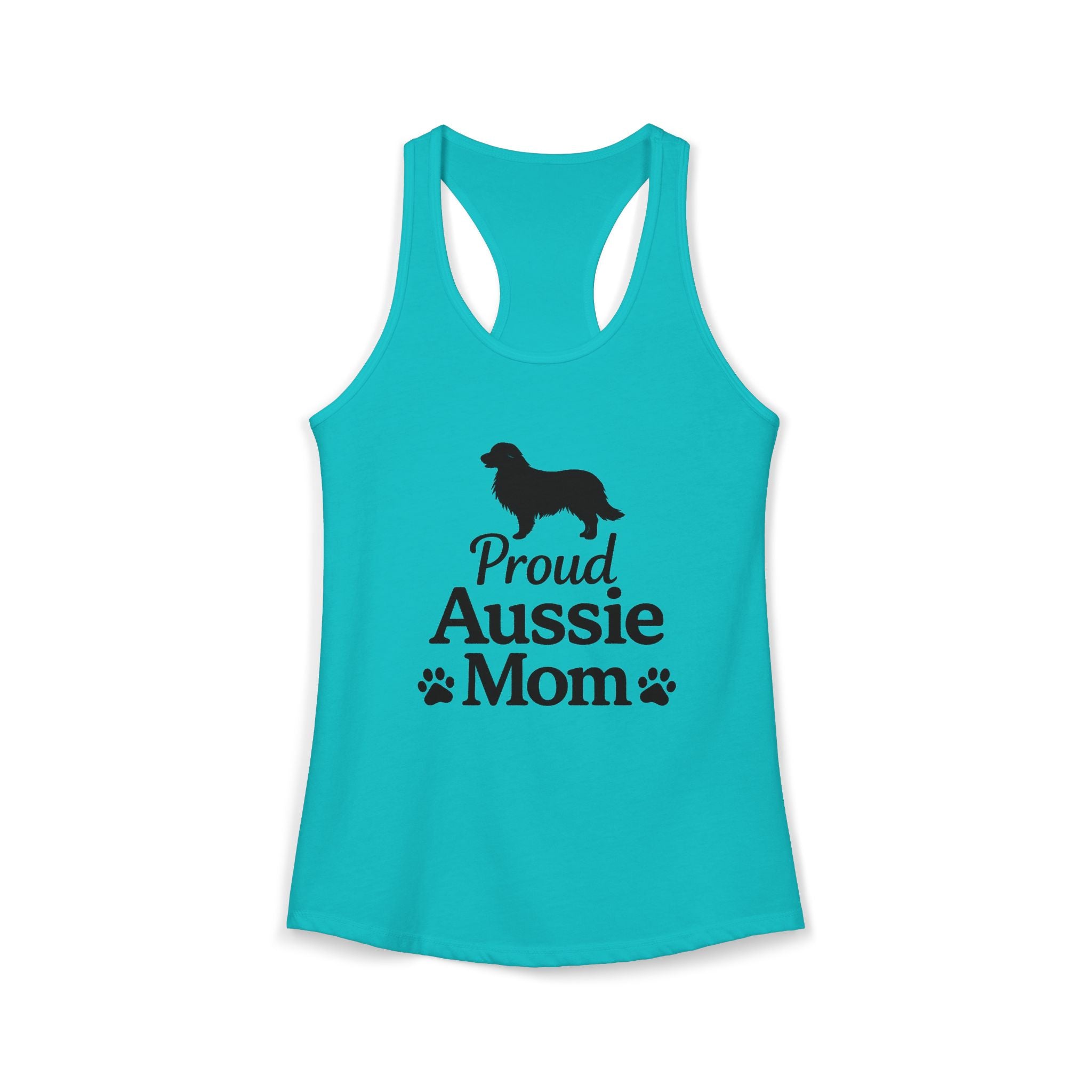 Proud Aussie Mom Racerback Tank — Australian Shepherd Dog Lover Tee