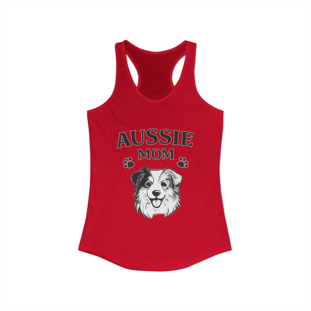 Australian Shepherd Mom Racerback Tank — Cute Aussie Dog Mom Tank Top