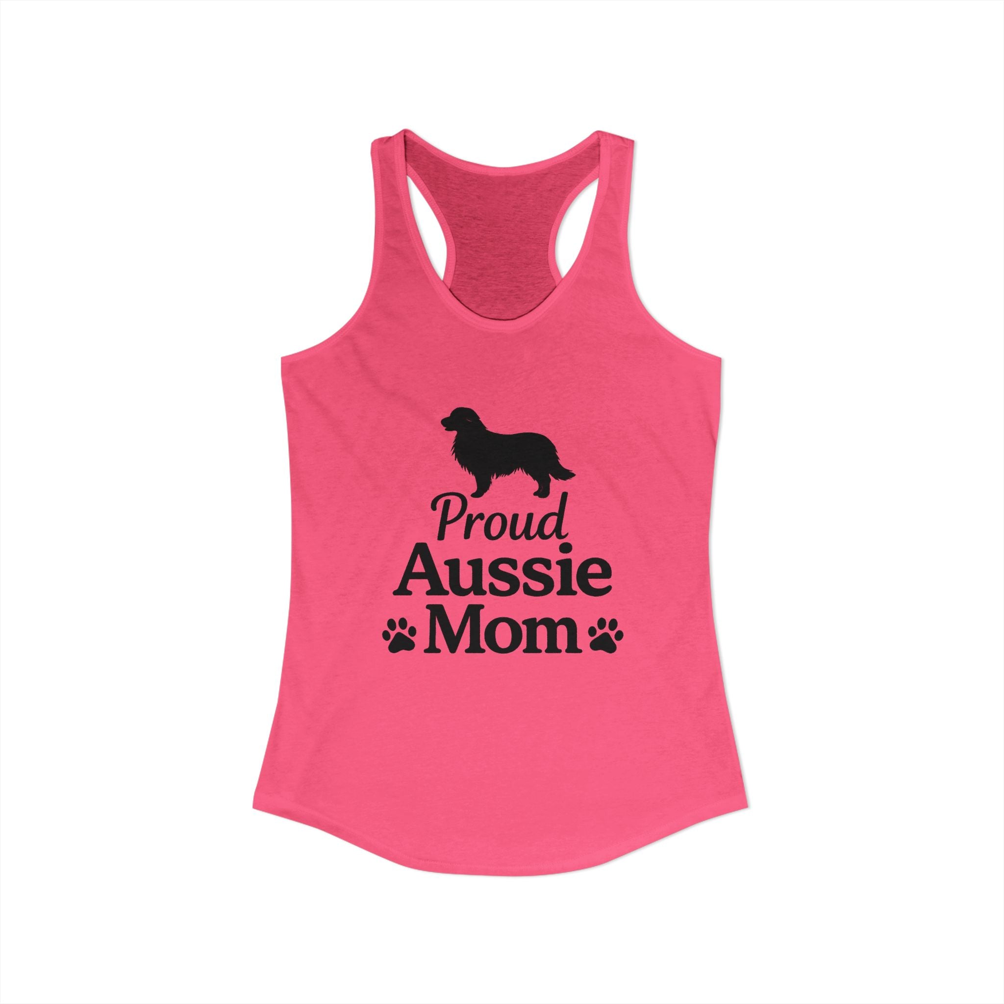 Proud Aussie Mom Racerback Tank — Australian Shepherd Dog Lover Tee