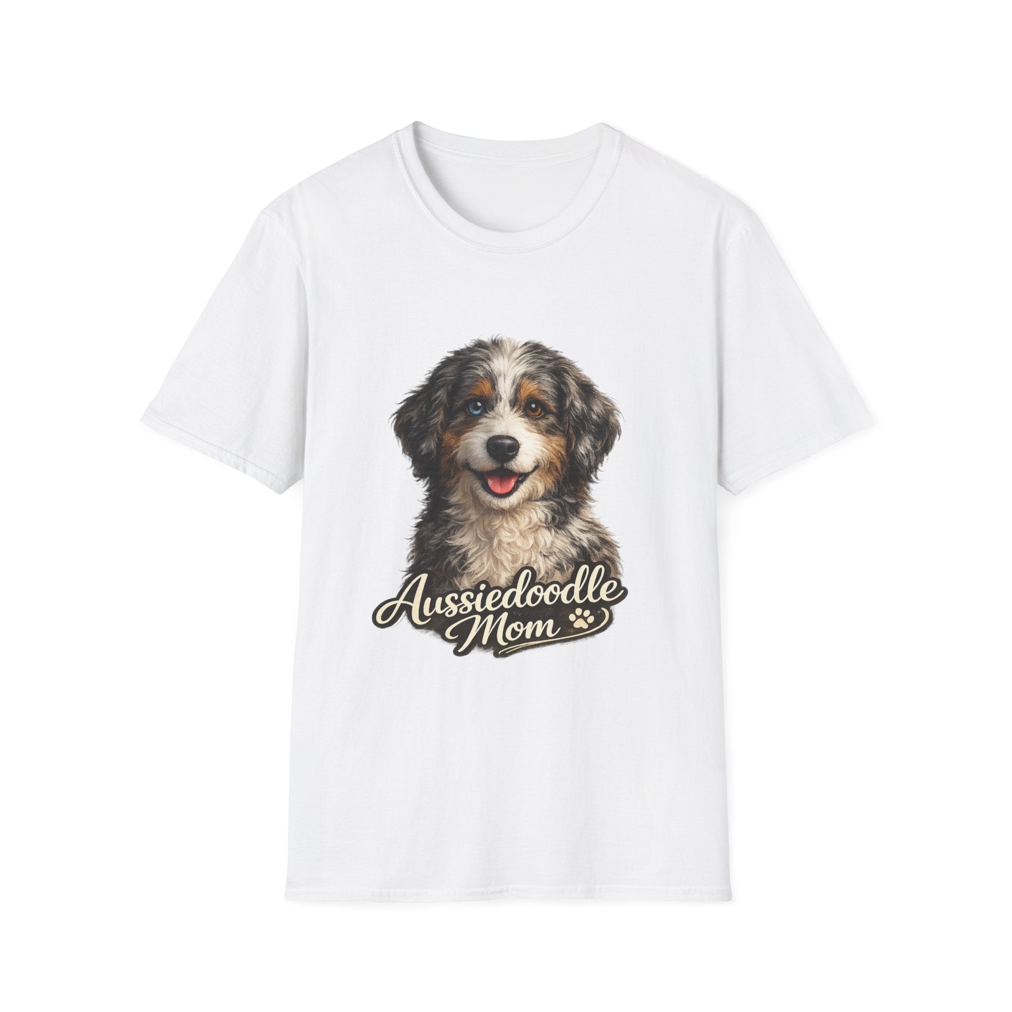 Aussiedoodle Mom T-Shirt — Cute Doodle Mom Tee for Australian Shepherd Poodle Mix Lovers
