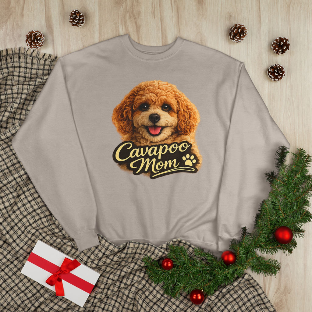 Cavapoo Mom Sweatshirt – Cozy Doodle Mom Crewneck, Cute Cavapoo Gift, Dog Mom Pullover, Soft Neutral Sweatshirt