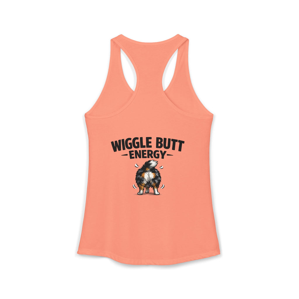 Wiggle Butt Energy Australian Shepherd Racerback Tank