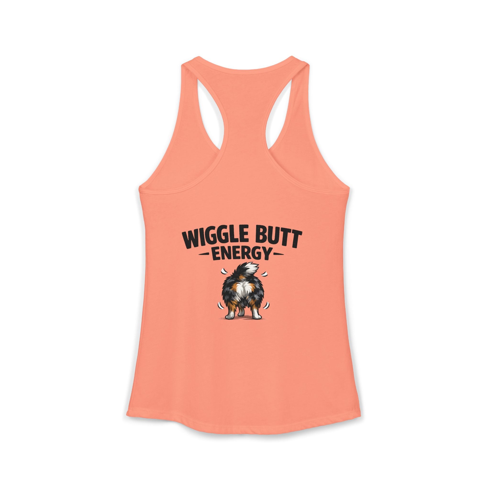 Wiggle Butt Energy Australian Shepherd Racerback Tank