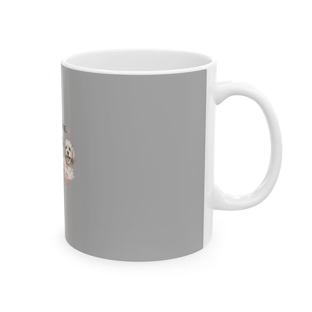 Doodle Dog Mug — "Drink Wine. Pet My Doodle. Repeat." Ceramic Coffee Cup