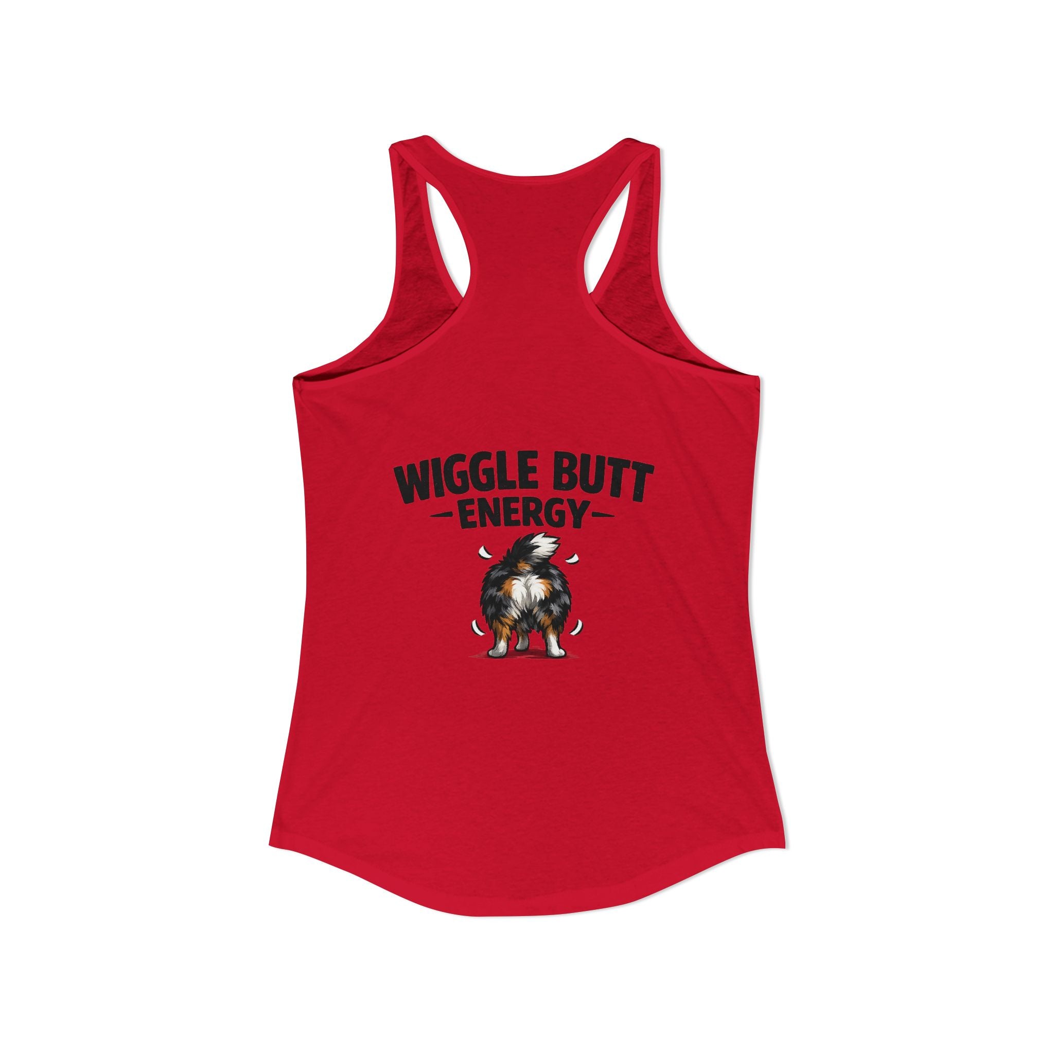 Wiggle Butt Energy Australian Shepherd Racerback Tank