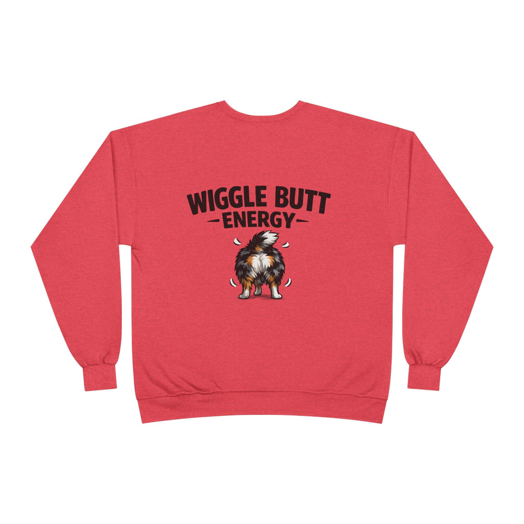 Wiggle Butt Energy Australian Shepherd Sweatshirt — Funny Dog Lover Crewneck