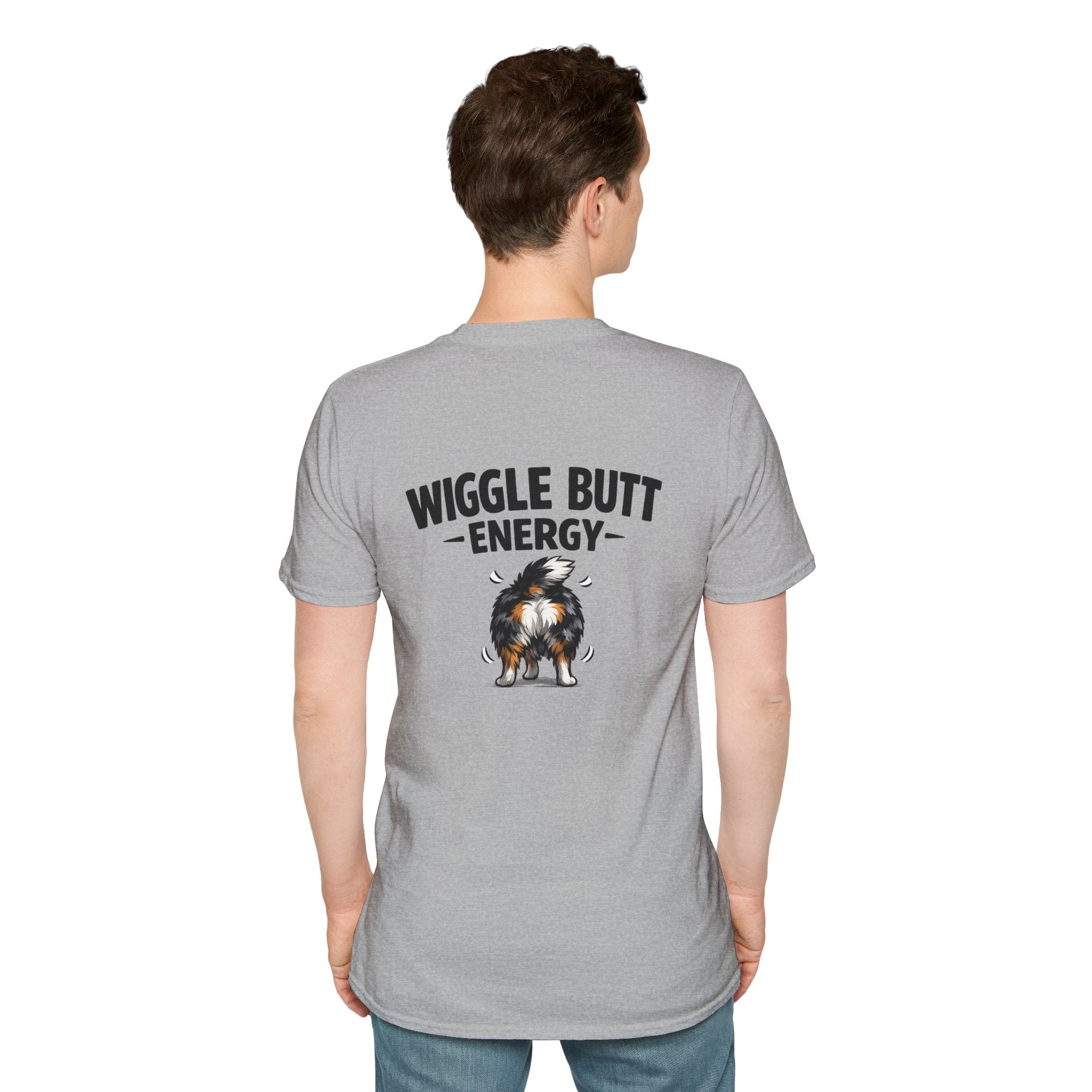 Wiggle Butt Energy Australian Shepherd T-Shirt — Funny Dog Lover Gift