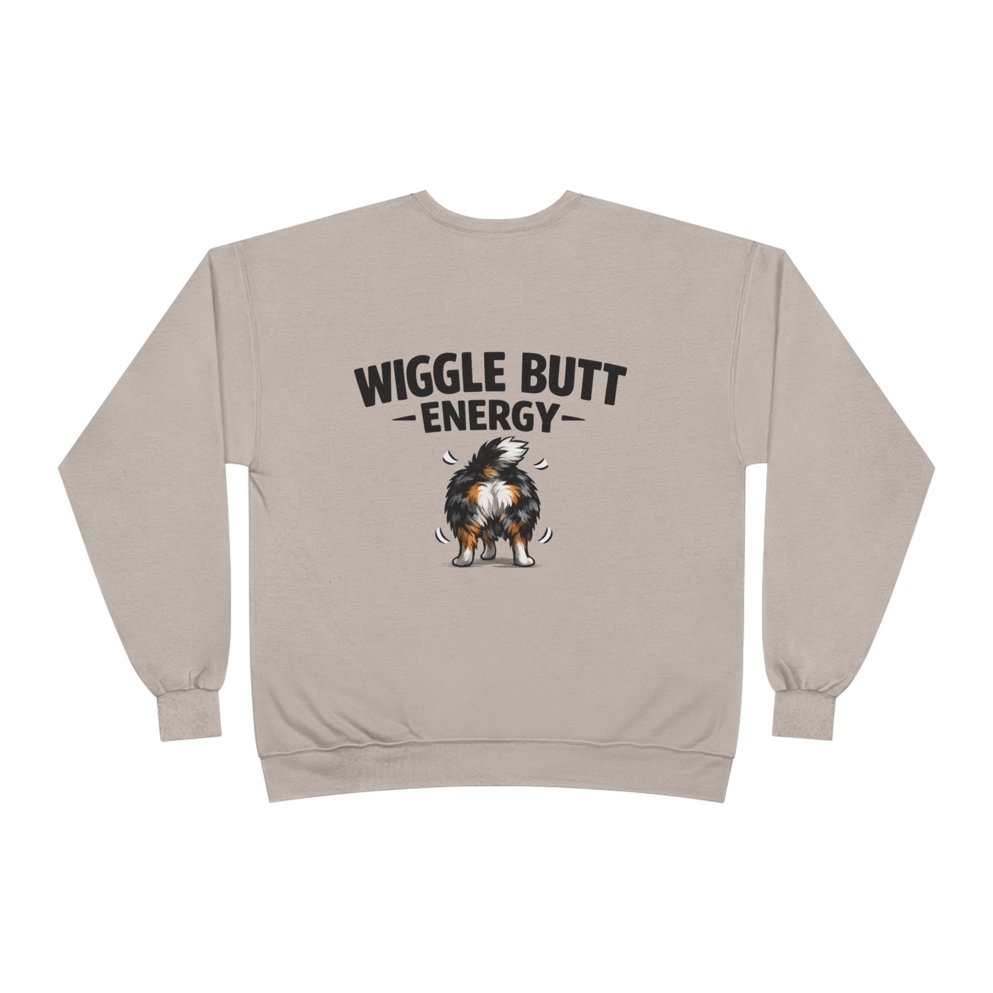 Wiggle Butt Energy Australian Shepherd Sweatshirt — Funny Dog Lover Crewneck