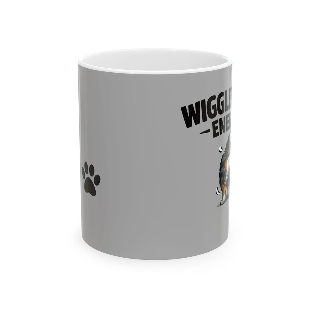 Wiggle Butt Energy Mug – Funny Australian Shepherd Coffee Mug, Dog Lover Gift, Aussie Owner Cup (11oz, 15oz)