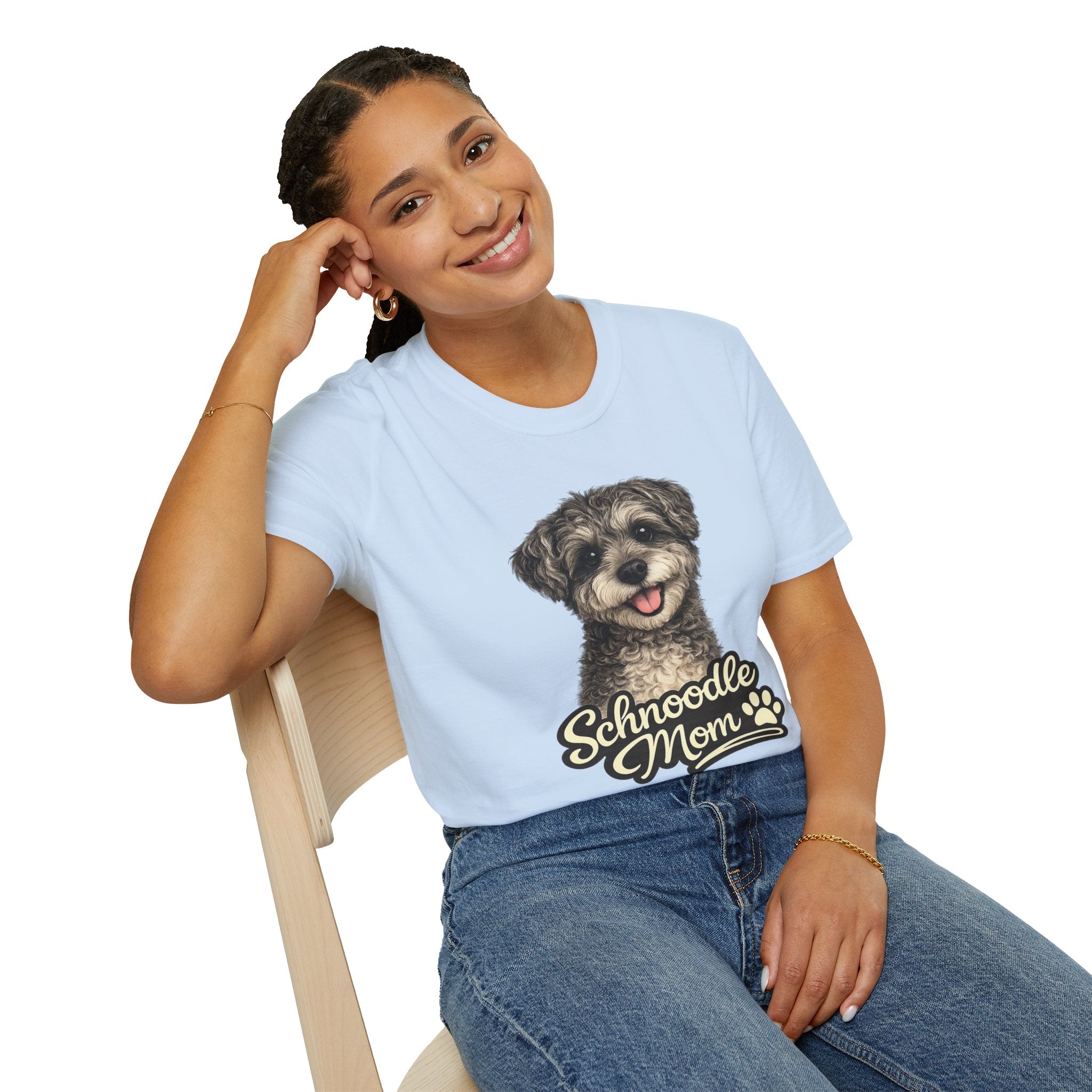 Schnoodle Mom Shirt – Cute Schnoodle T-Shirt for Dog Lovers, Schnauzer Poodle Mix Tee, Dog Mom Gift
