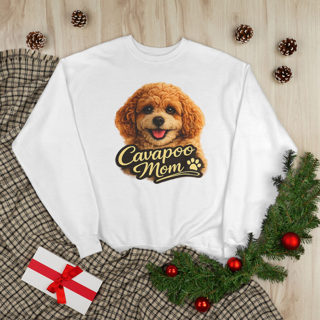 Cavapoo Mom Sweatshirt – Cozy Doodle Mom Crewneck, Cute Cavapoo Gift, Dog Mom Pullover, Soft Neutral Sweatshirt
