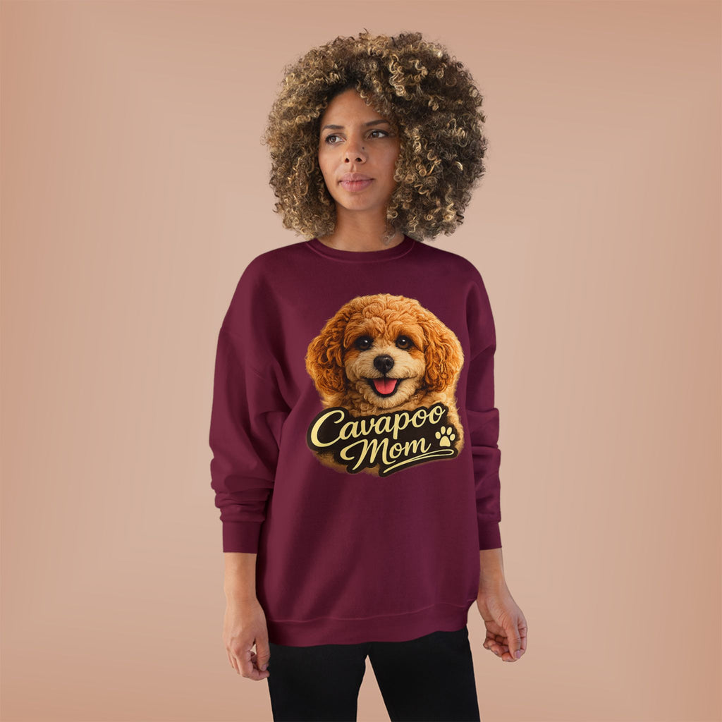 Cavapoo Mom Sweatshirt – Cozy Doodle Mom Crewneck, Cute Cavapoo Gift, Dog Mom Pullover, Soft Neutral Sweatshirt