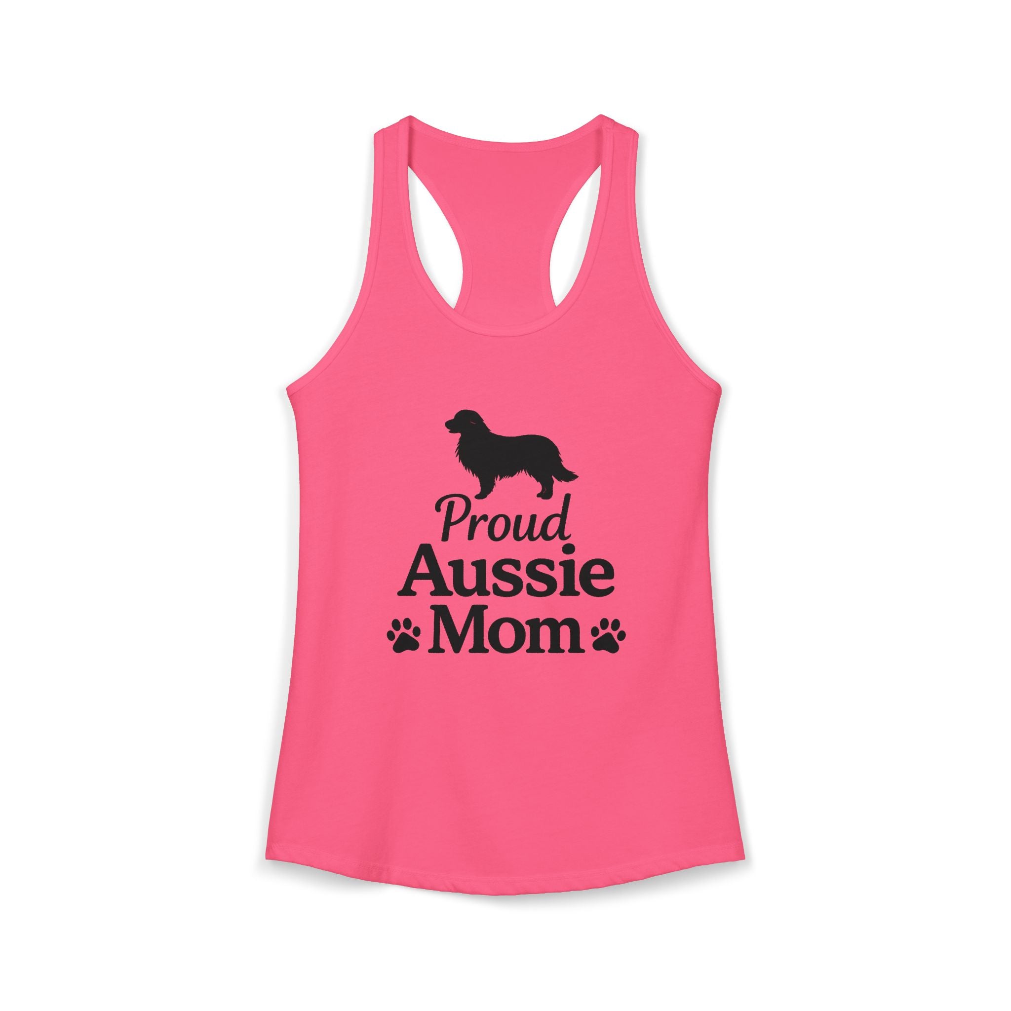 Proud Aussie Mom Racerback Tank — Australian Shepherd Dog Lover Tee