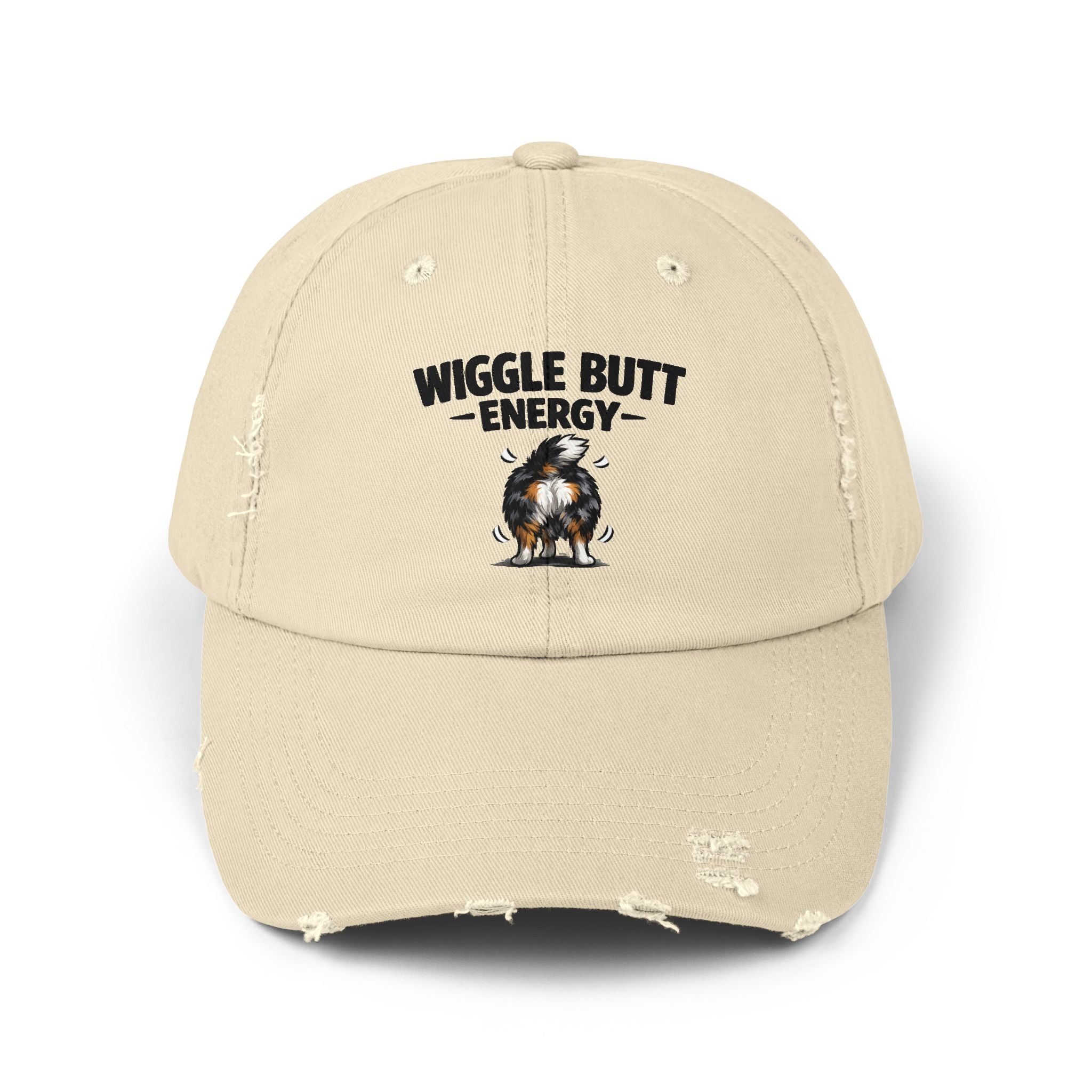 Wiggle Butt Energy Hat – Funny Australian Shepherd Cap, Distressed Dog Lover Hat, Aussie Owner Gift