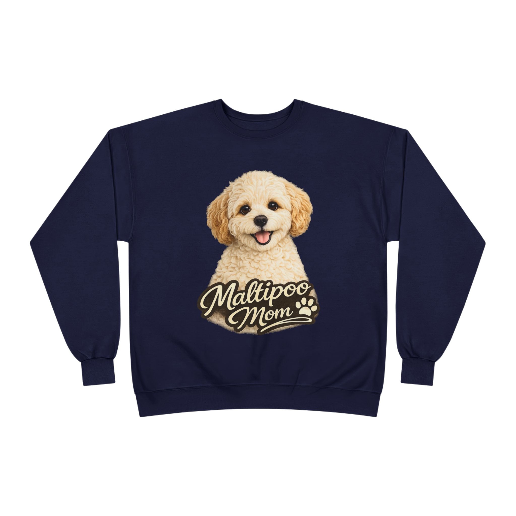 Maltipoo Mom Sweatshirt – Cozy Small Dog Mom Crewneck, Cute Maltipoo Gift, Dog Mom Pullover, Soft Neutral Sweatshirt