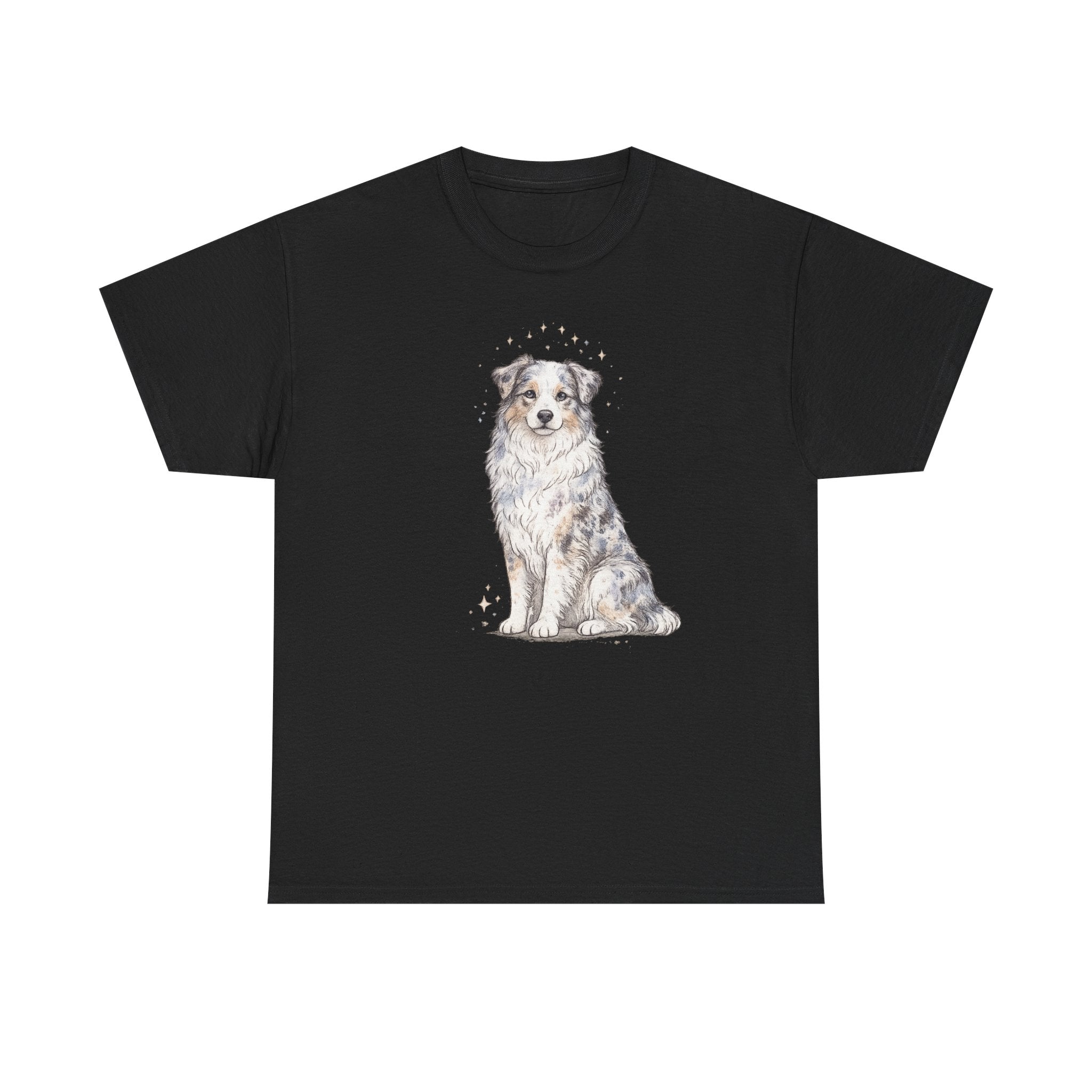 Australian Shepherd Watercolor T‑Shirt — Cute Dog Portrait Tee