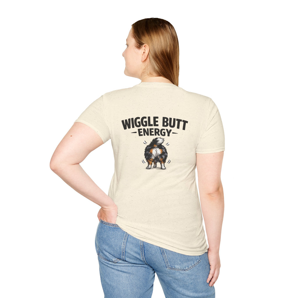 Wiggle Butt Energy Australian Shepherd T-Shirt — Funny Dog Lover Gift