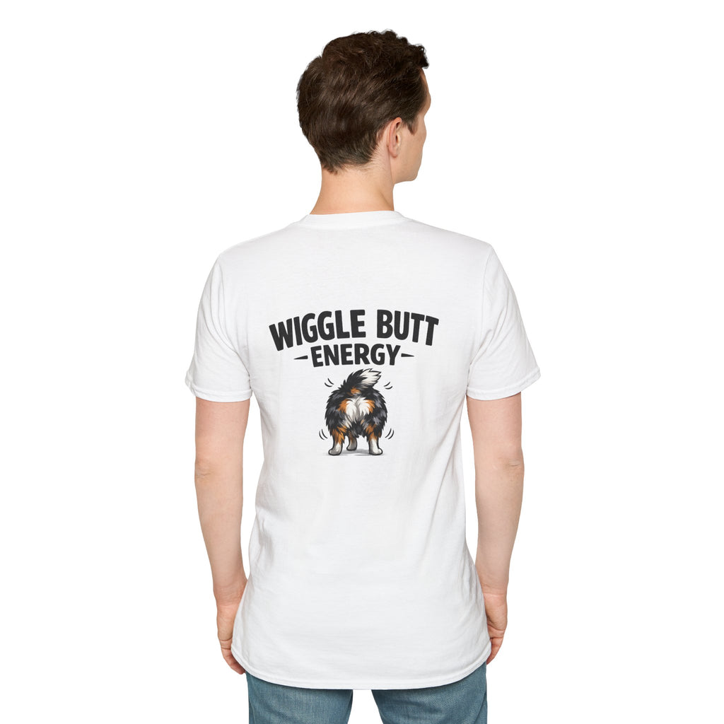 Wiggle Butt Energy Australian Shepherd T-Shirt — Funny Dog Lover Gift