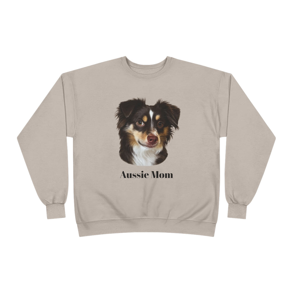 Aussie Mom Sweatshirt – Australian Shepherd Dog Lover Crewneck, Cute Dog Mom Gift, Cozy Aussie Owner Pullover