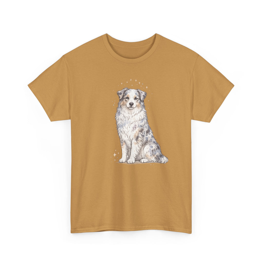 Australian Shepherd Watercolor T‑Shirt — Cute Dog Portrait Tee