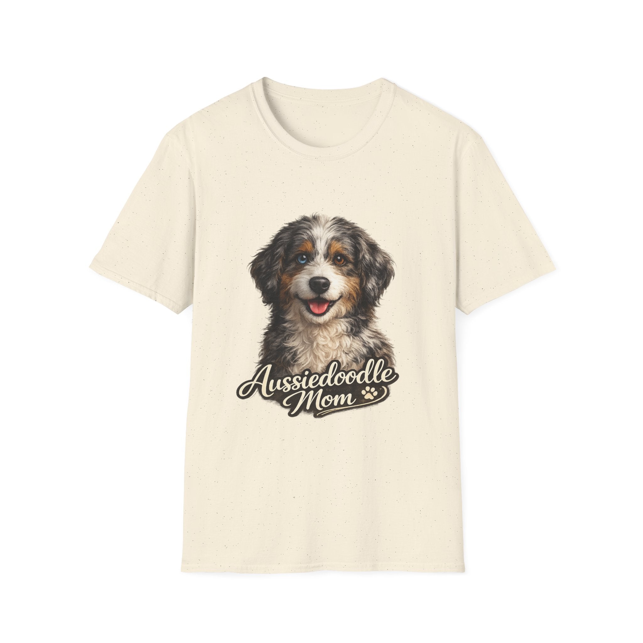 Aussiedoodle Mom T-Shirt — Cute Doodle Mom Tee for Australian Shepherd Poodle Mix Lovers