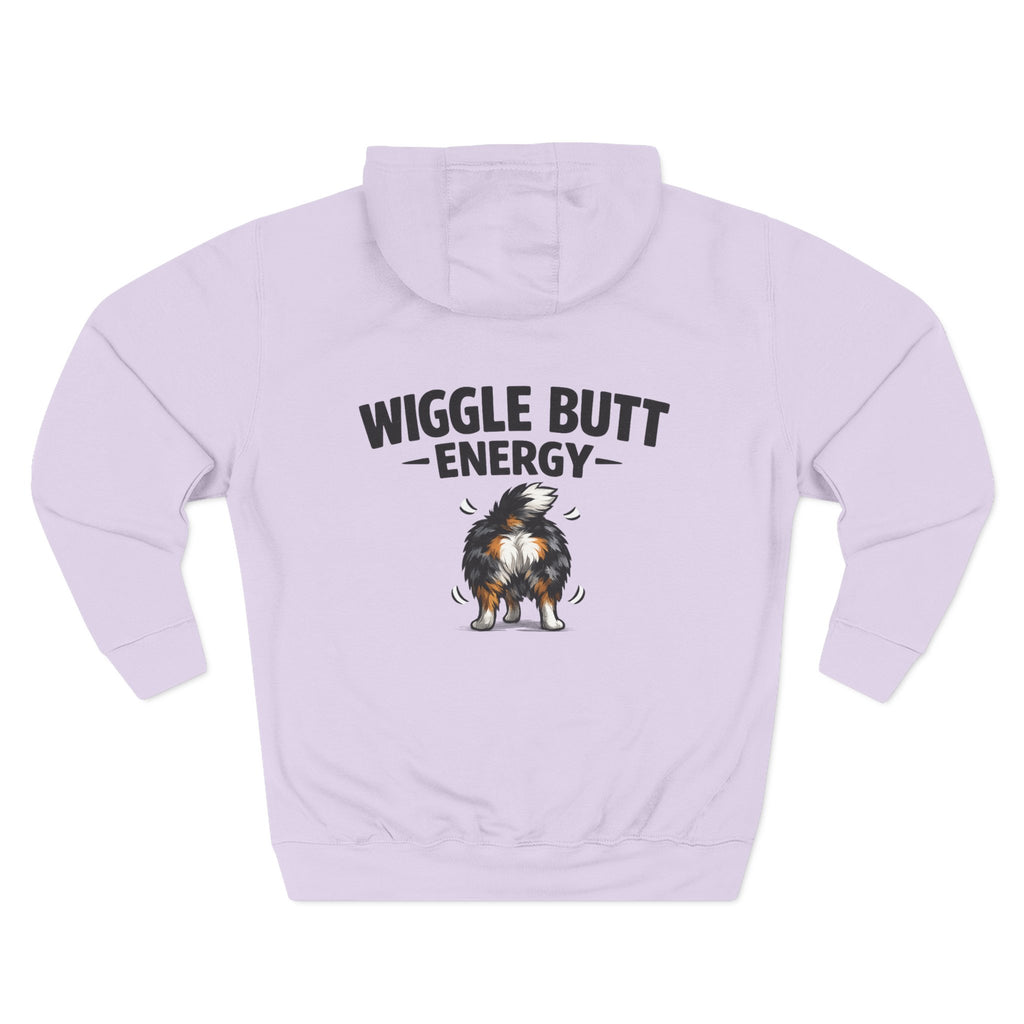 Wiggle Butt Energy Hoodie – Funny Australian Shepherd Sweatshirt, Dog Lover Gift, Cozy Aussie Owner Pullover