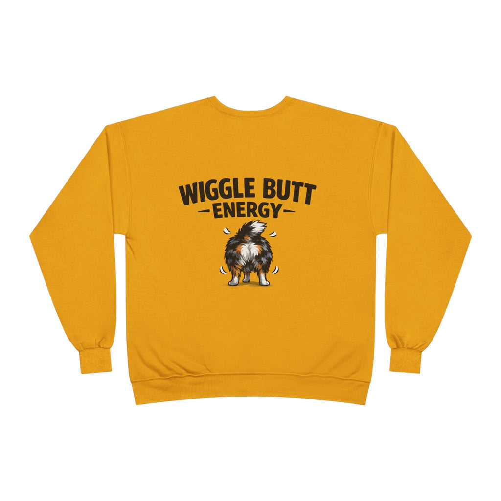 Wiggle Butt Energy Australian Shepherd Sweatshirt — Funny Dog Lover Crewneck