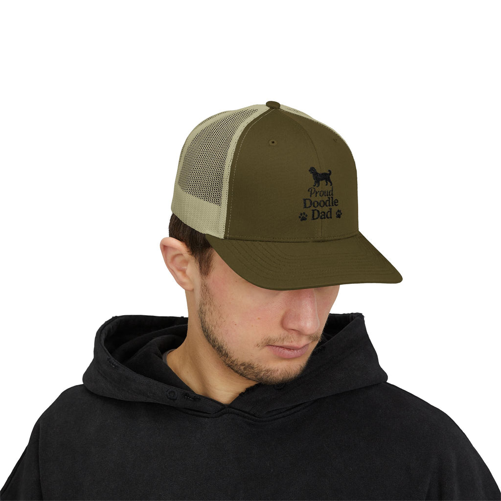 Doodle Dad Snapback Trucker Cap — Embroidered Proud Doodle Dad Hat