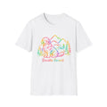 Doodle Parent T‑Shirt — Colorful Mountain Goldendoodle Design