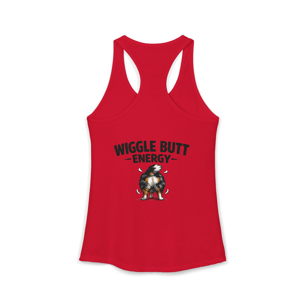 Wiggle Butt Energy Australian Shepherd Racerback Tank