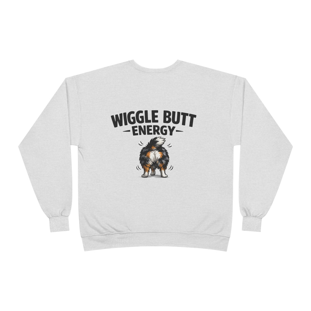 Wiggle Butt Energy Australian Shepherd Sweatshirt — Funny Dog Lover Crewneck