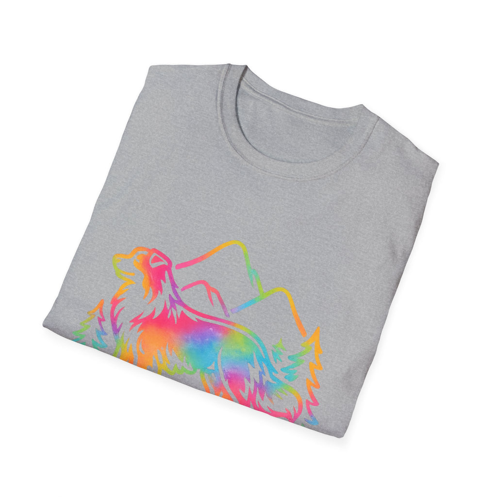 Aussie Parent T-Shirt — Colorful Rainbow Australian Shepherd Dog Tee