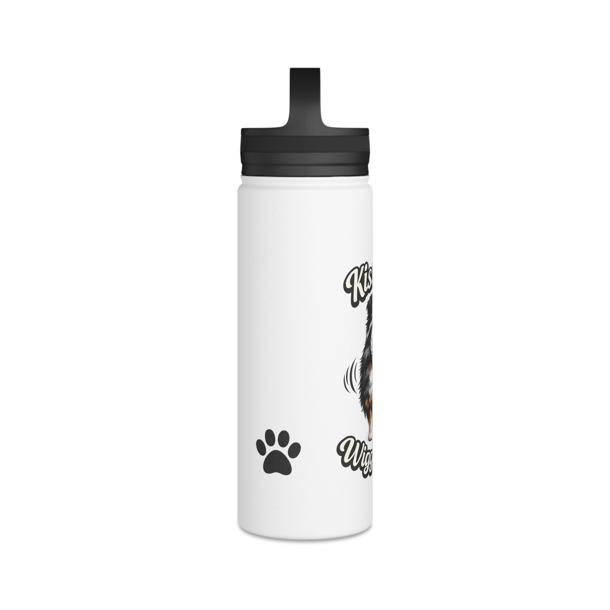 Kiss My Wiggle Butt Water Bottle | Aussie Dog Lover Gift | Australian Shepherd Funny Bottle | Dog Mom/Dad Hydration Bottle
