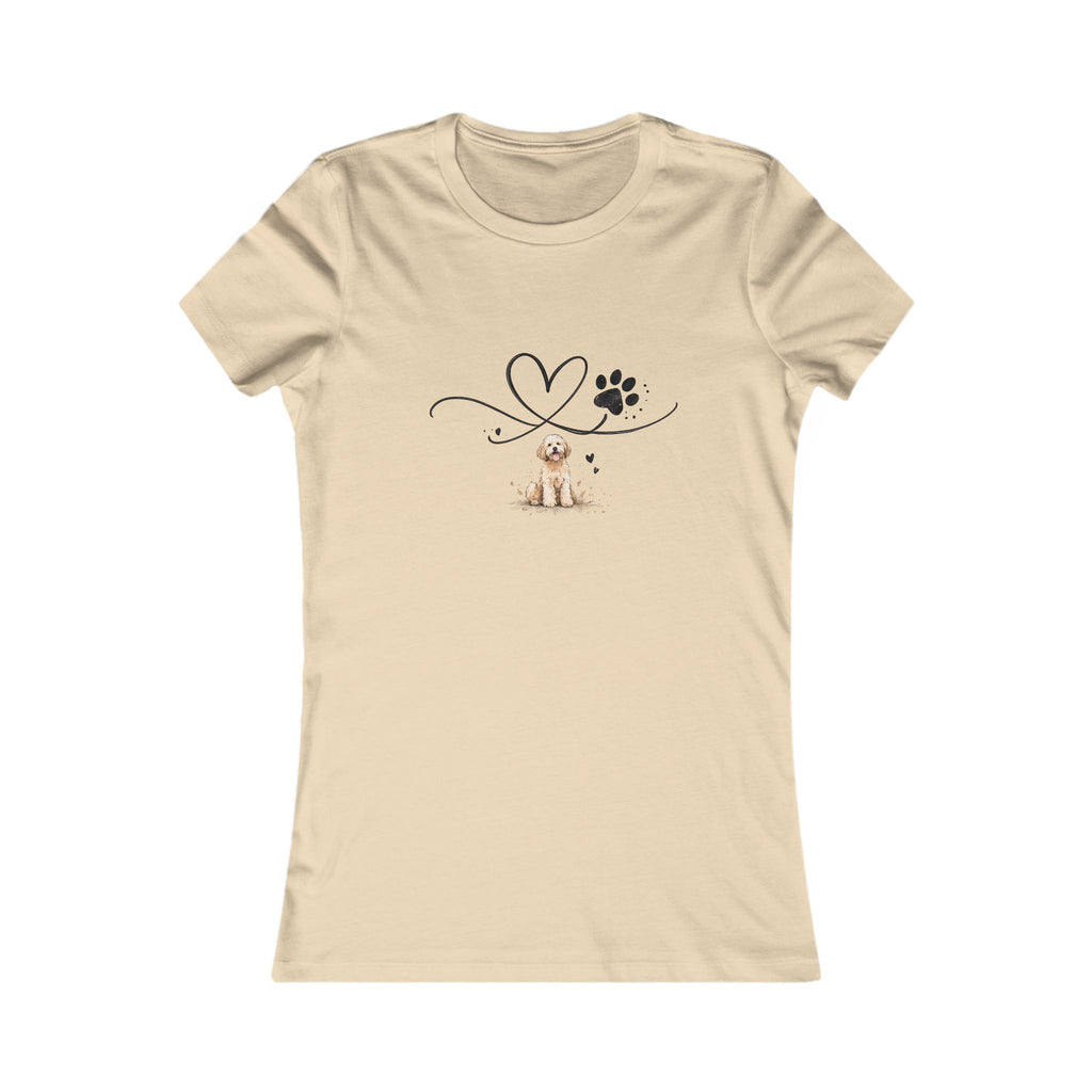 Women's Dog Paw Heart T‑Shirt — Cute Doodle Tee for Pet Lovers