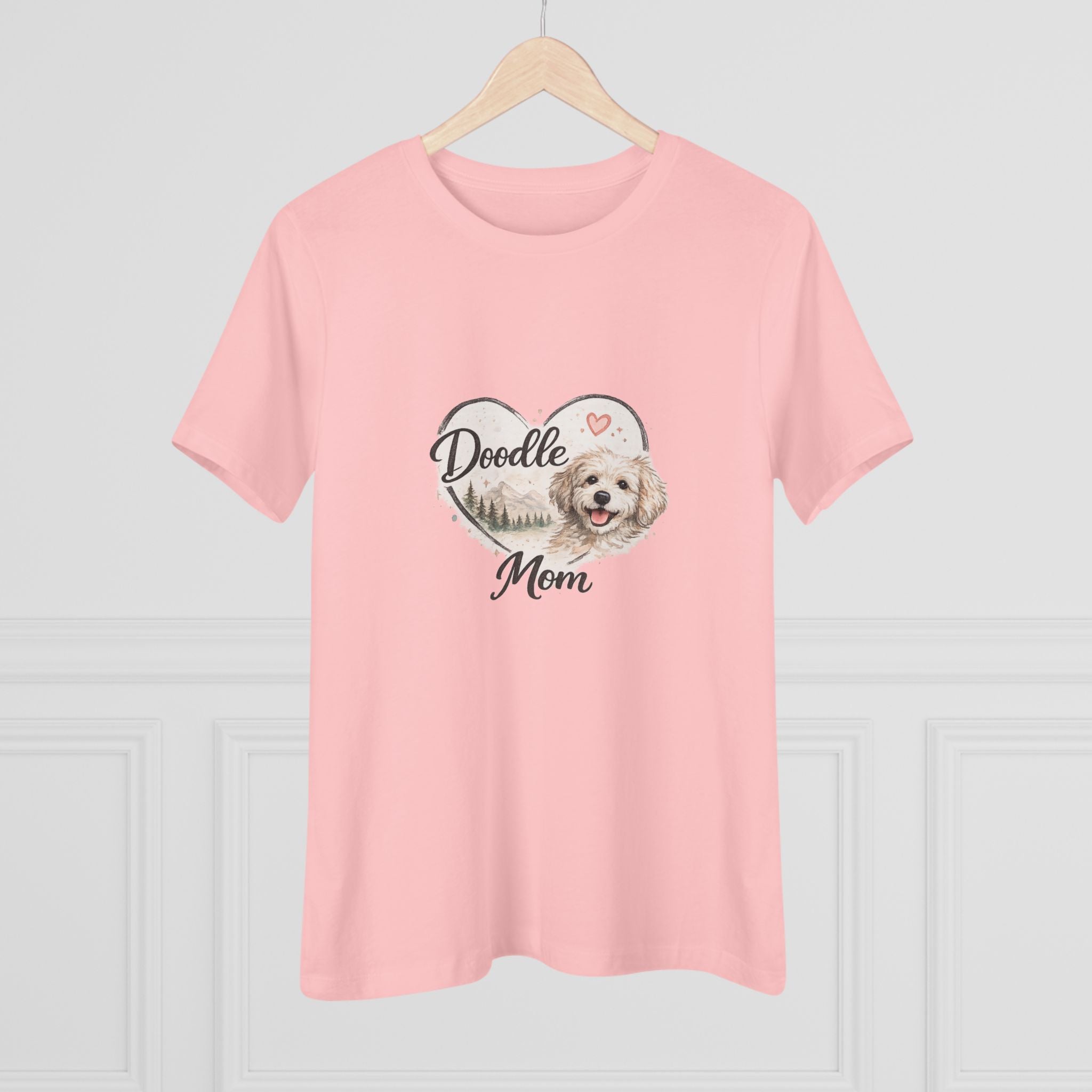 Doodle Mom T‑Shirt — Women’s Dog Lover Tee with Heart Paw Design