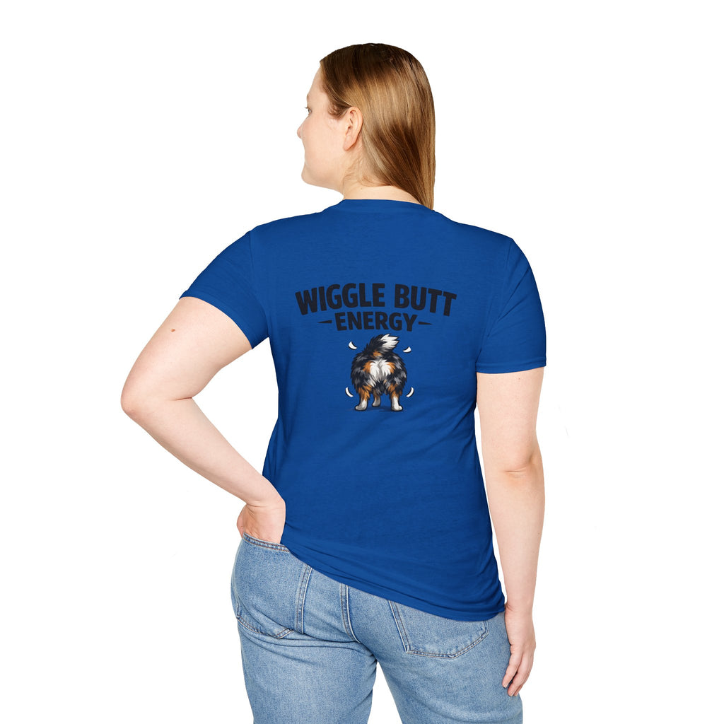 Wiggle Butt Energy Australian Shepherd T-Shirt — Funny Dog Lover Gift