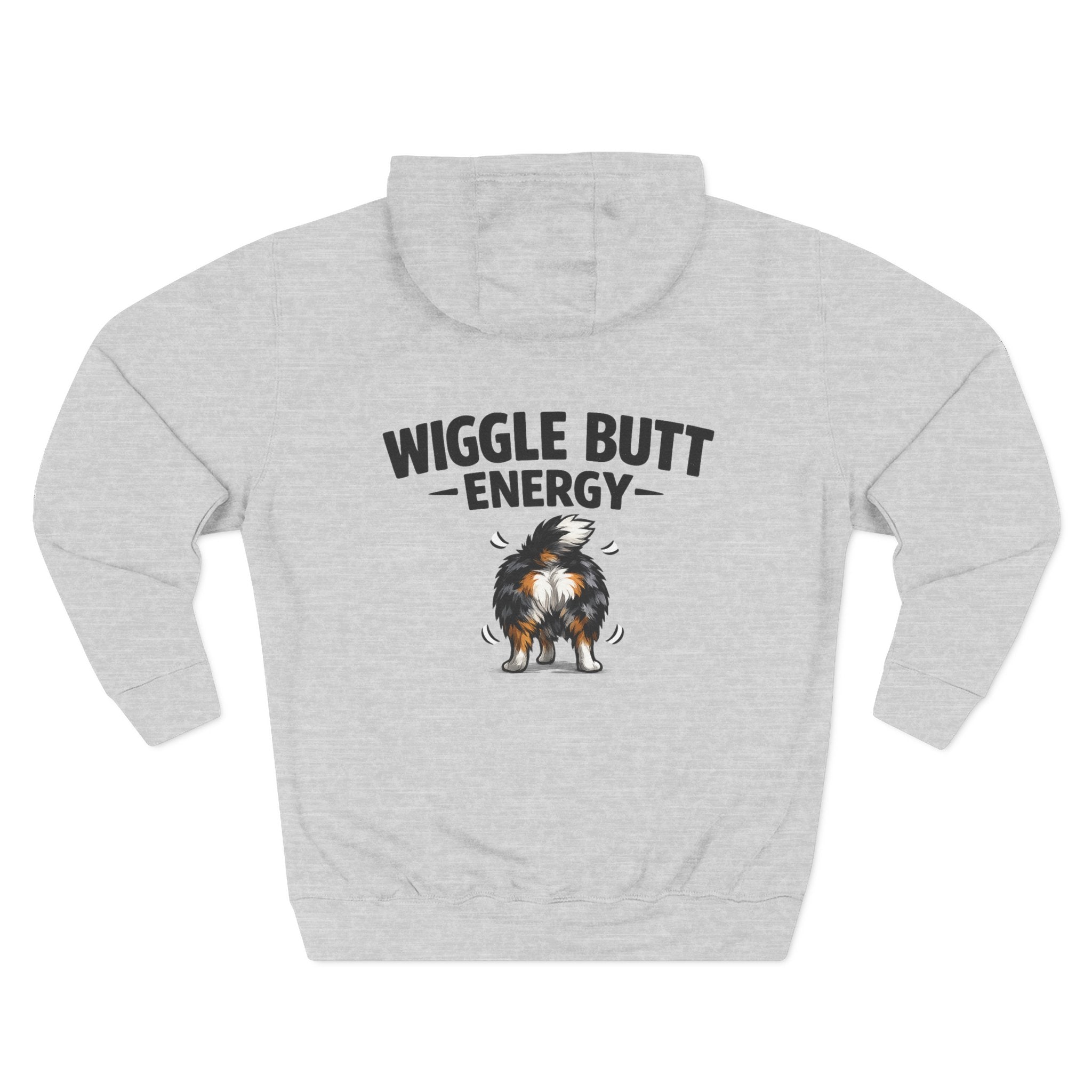 Wiggle Butt Energy Hoodie – Funny Australian Shepherd Sweatshirt, Dog Lover Gift, Cozy Aussie Owner Pullover