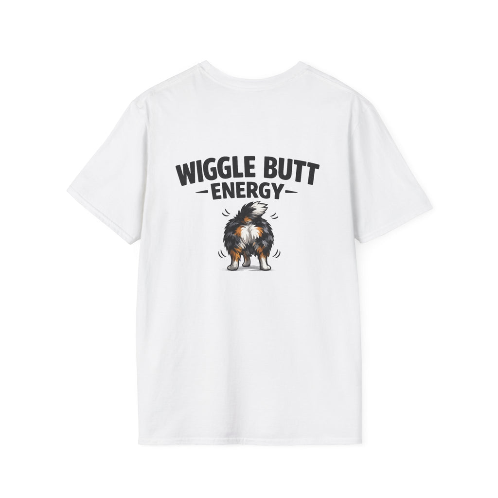 Wiggle Butt Energy Australian Shepherd T-Shirt — Funny Dog Lover Gift