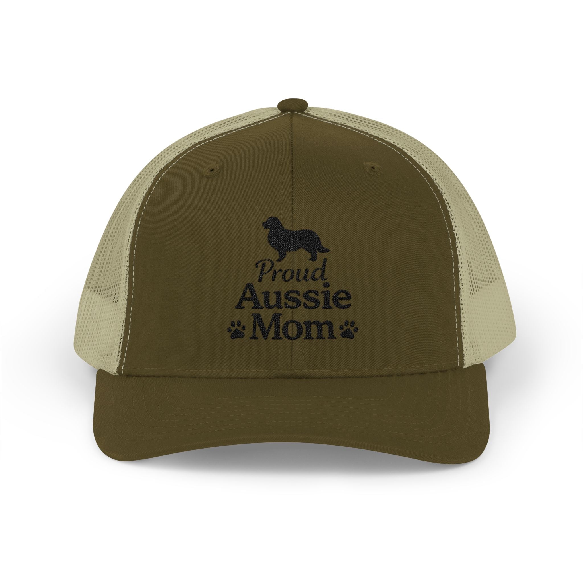 Proud Aussie Mom Trucker Hat – Australian Shepherd Dog Mom Cap, Aussie Lover Gift, Dog Mom Snapback