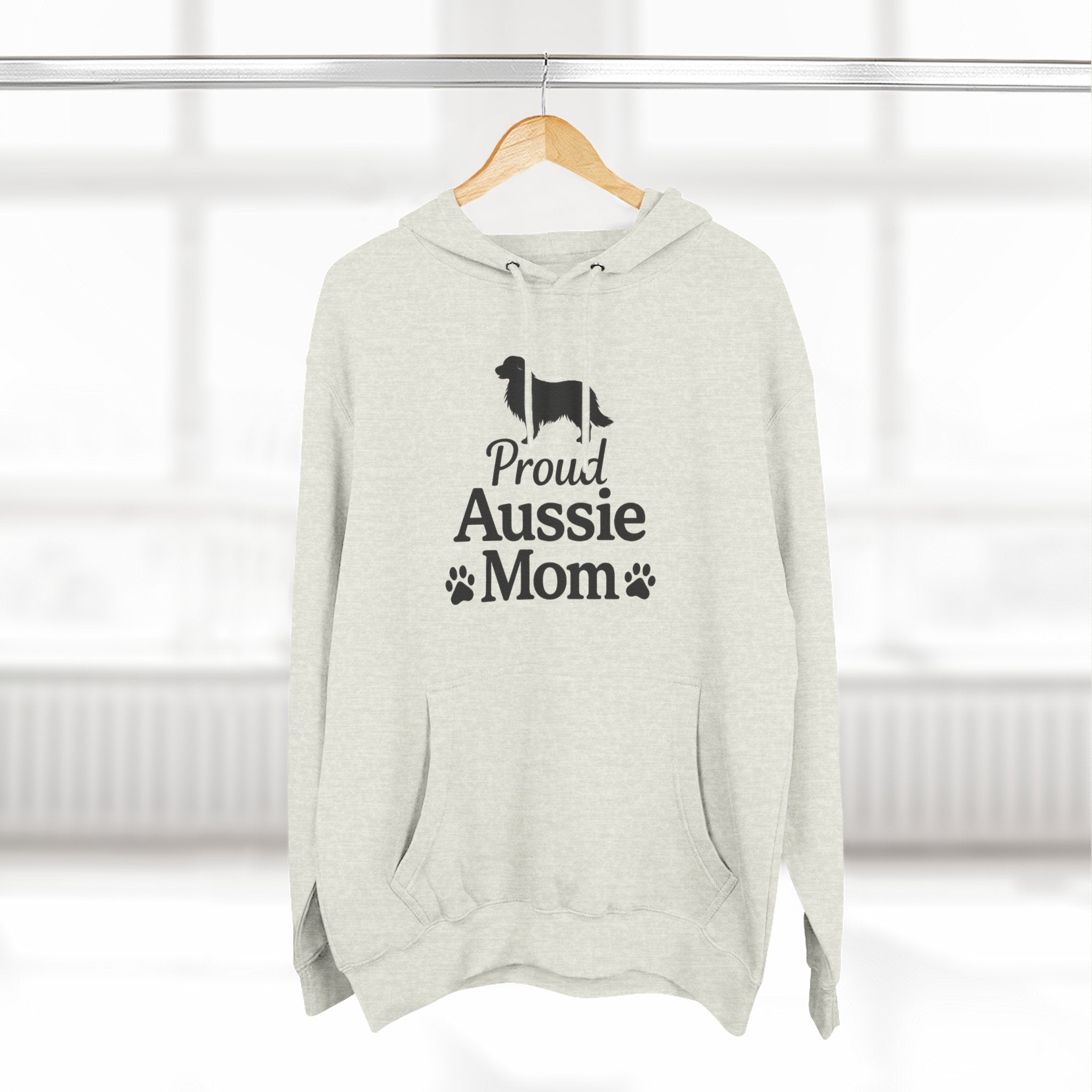 Proud Aussie Mom Hoodie — Australian Shepherd Dog Lover Fleece Pullover