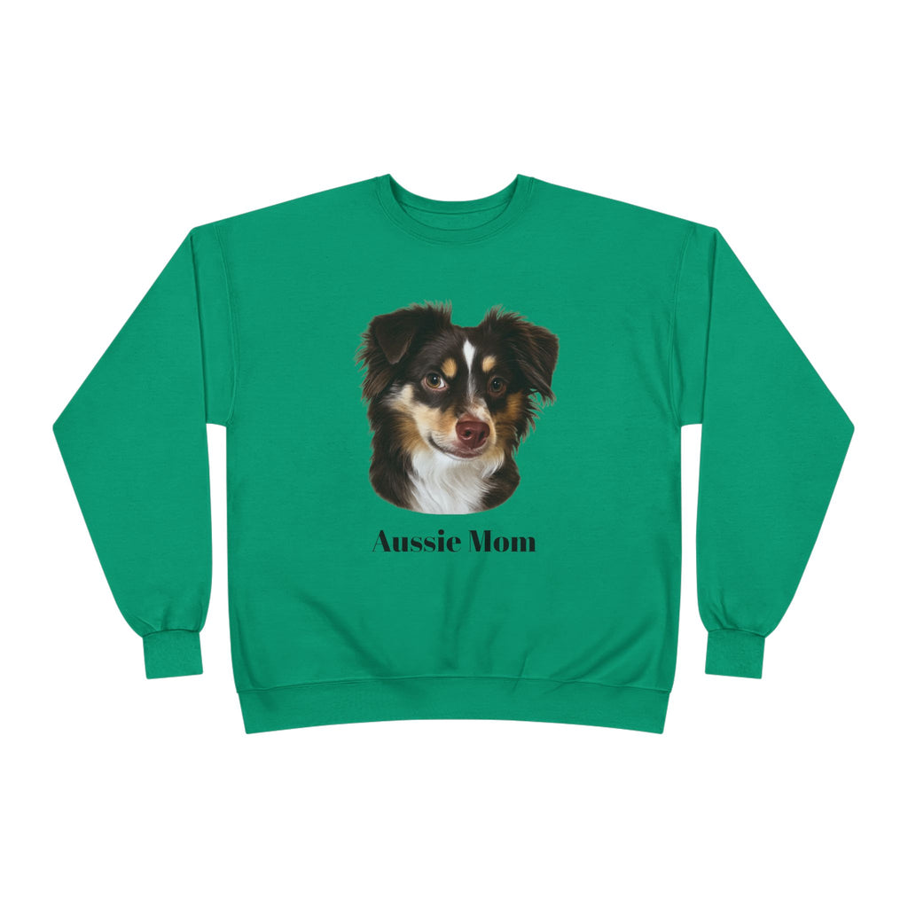 Aussie Mom Sweatshirt – Australian Shepherd Dog Lover Crewneck, Cute Dog Mom Gift, Cozy Aussie Owner Pullover